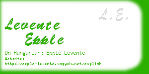 levente epple business card